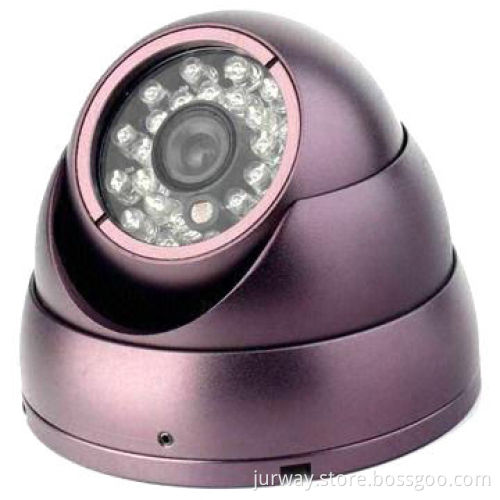 1/4-inch CMOS IR Dome Camera, 650TVL, 25M IR Distance, 24 Pieces LED with IR-cut